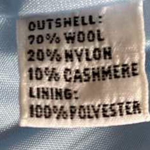 Josephine Chaus Virgin Wool Light Blue Blazer Jacket Women's Size 16 - Picture 6 of 12